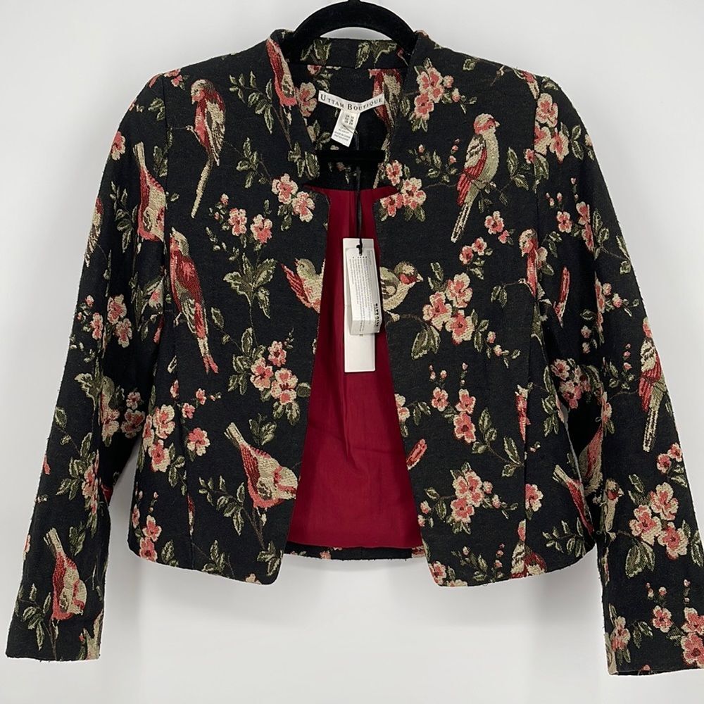 Uttam London Cherry Blossoms Tapestry Jacket ‎ size 2/4